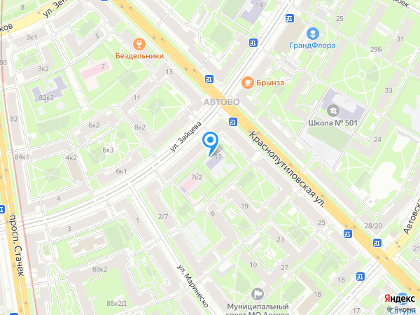 Детский сад 71, Кировский район на карте