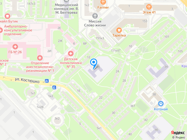 Детский сад 11, Московский район на карте
