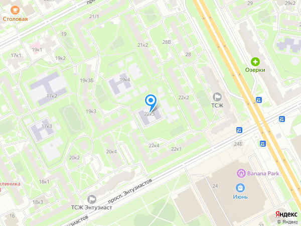 Детский сад 19, Красногвардейский район на карте