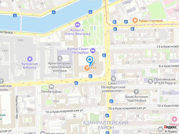 Азимут (Санкт-Петербург) на карте