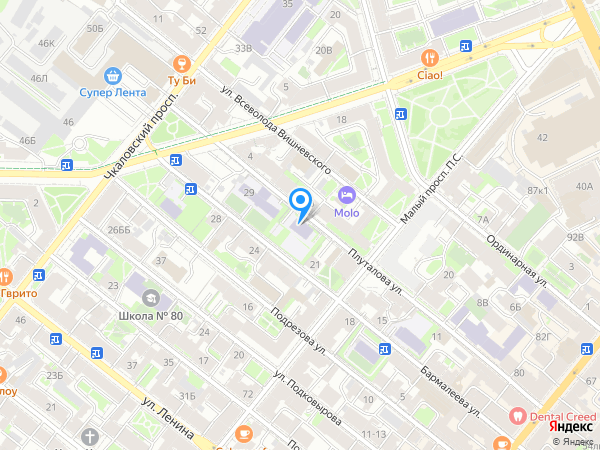 Детский сад 25, Петроградский район на карте