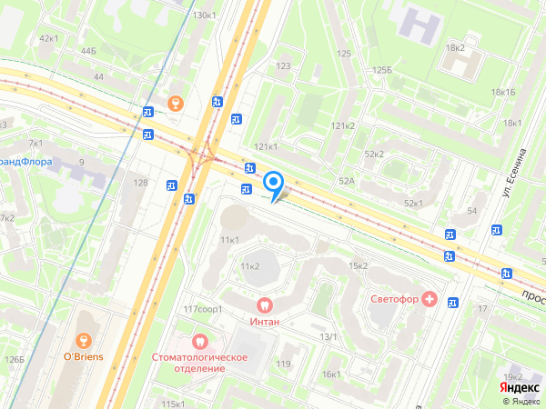 Россельхозбанк по адресу просп. Луначарского, д. 11, корп. 1 на карте