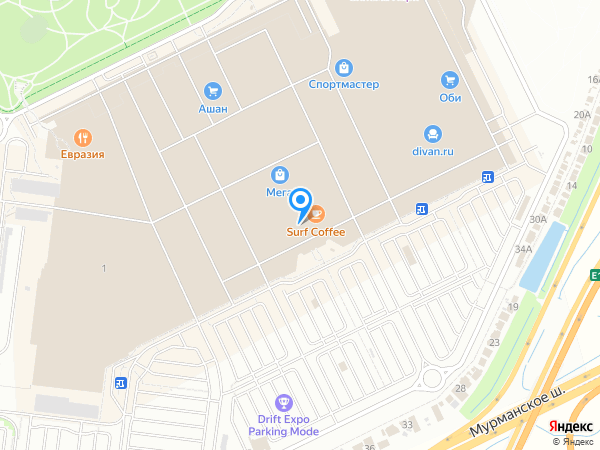 Кредит Европа Банк по адресу ш. Мурманское, 12-й км, стр. 1 на карте