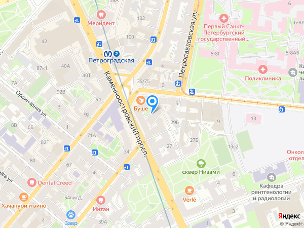 Детский сад 98, Петроградский район на карте