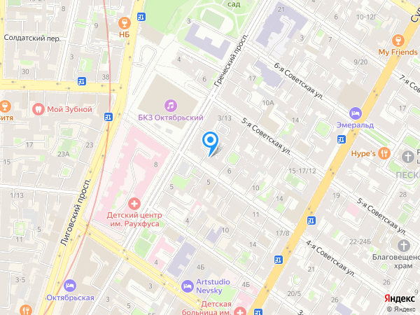 Детский сад 34, Центральный район на карте