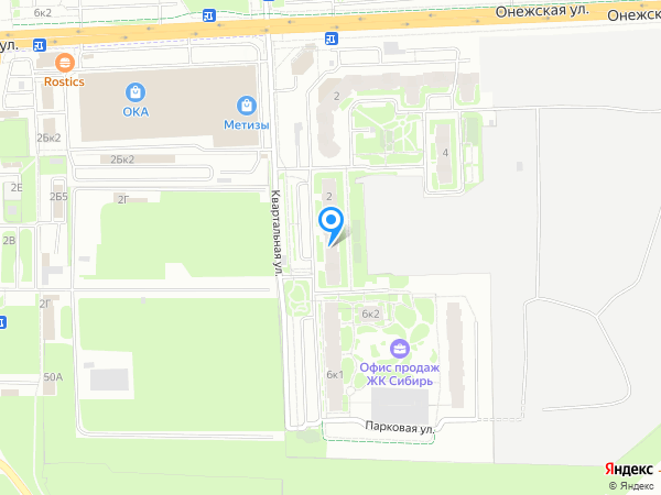 Офис продаж ЖК Сибирь на карте