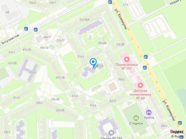 Детский сад 84, Красногвардейский район на карте