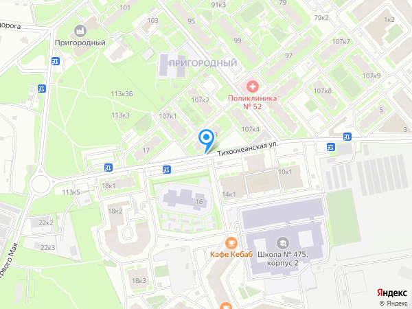 Ростфинанс по адресу п. Парголово, ул. Тихоокеанская, д. 5 на карте