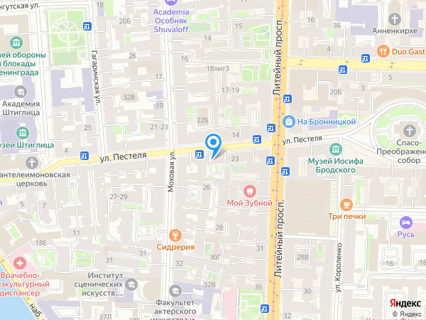 Пестелия на карте
