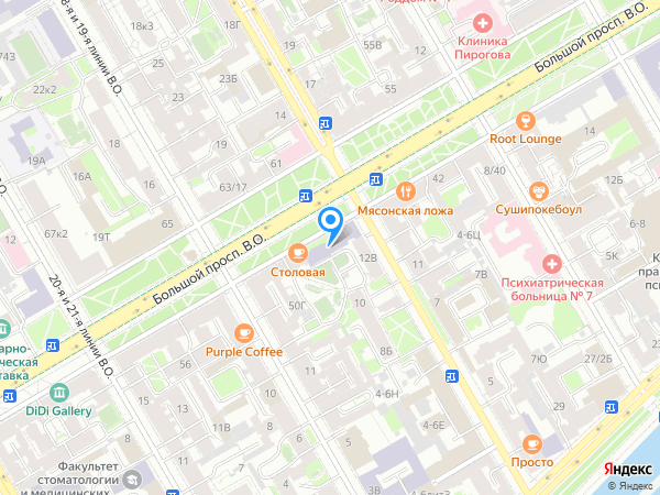 Детский сад 45, Василеостровский район на карте