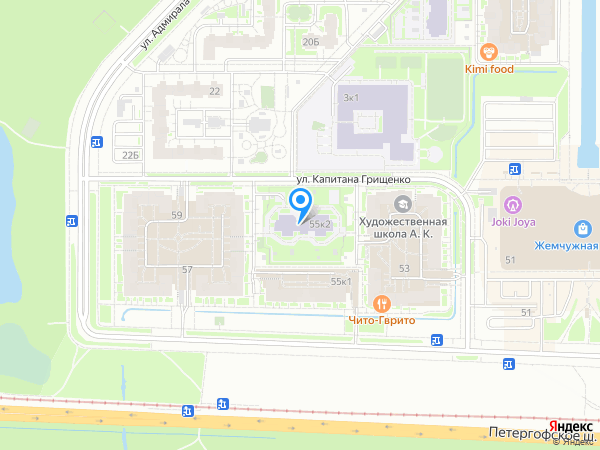 Детский сад 78 Жемчужинка, Красносельский район на карте