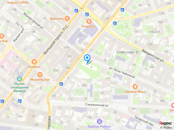 Детский сад 93, Петроградский район на карте