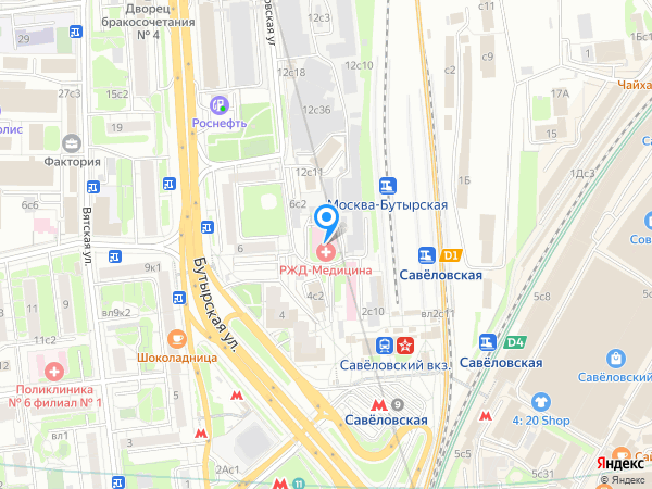 Центральная стоматологическая поликлиника «РЖД-Медицина» на карте