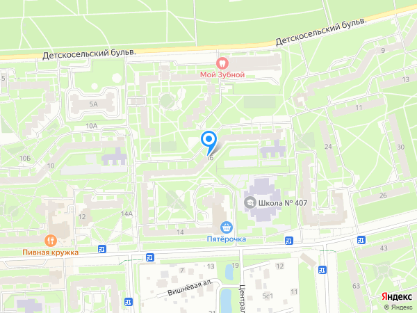 Детский сад 28, Пушкинский район на карте