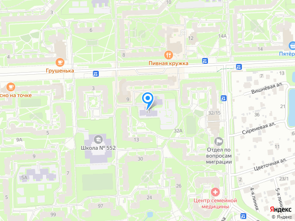 Детский сад 32, Пушкинский район на карте