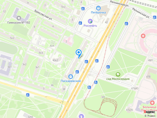 Совкомбанк по адресу Пискаревский просп., д. 40, лит. А на карте