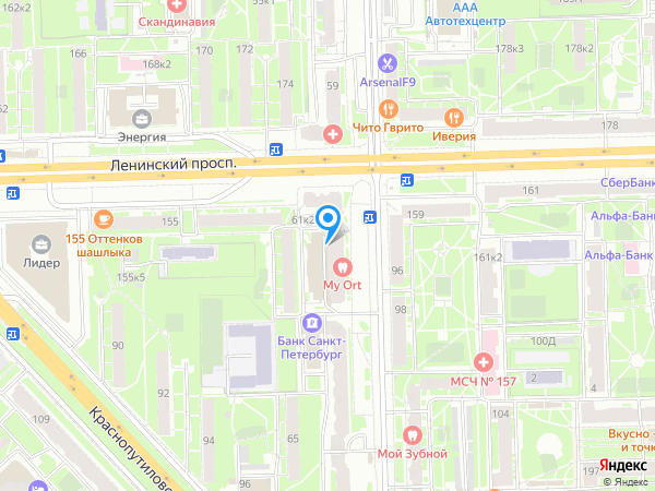 Стоматология «My ort» по адресу Варшавская 61к1 на карте