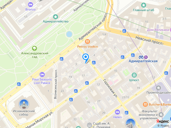 Престиж на Гороховой на карте