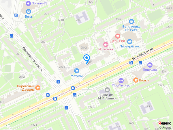 Апельсин по адресу улица Коллонтай 28к1 на карте