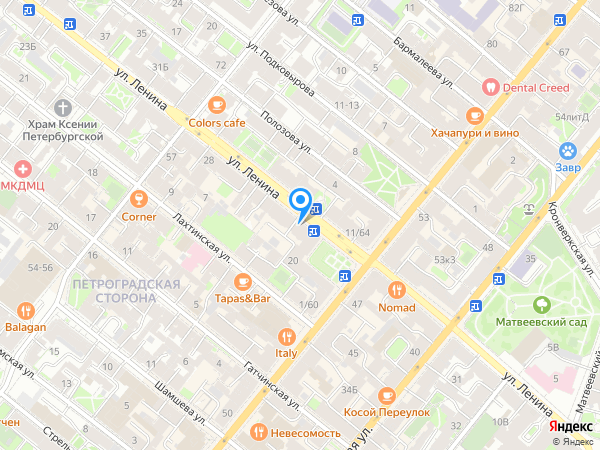 Детский сад 36, Петроградский район на карте