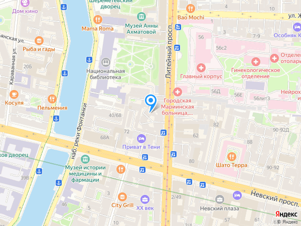 Пандент по адресу Литейный пр., 45 на карте