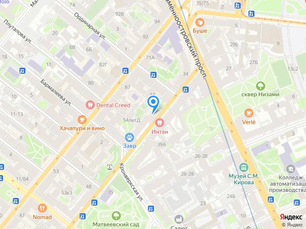 Детский сад 53, Петроградский район на карте