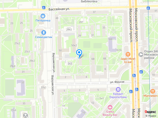 Детский сад 312, Московский район на карте