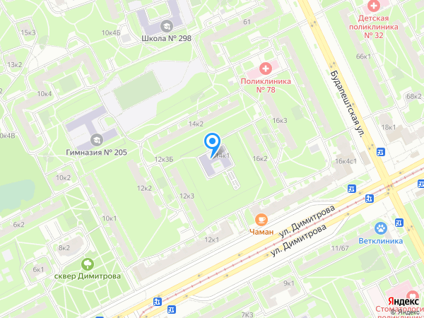 Детский сад 94, Фрунзенский район на карте