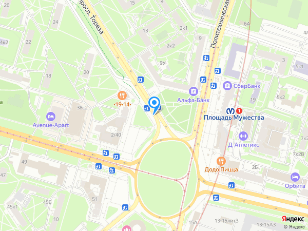 Спутник (Санкт-Петербург) на карте