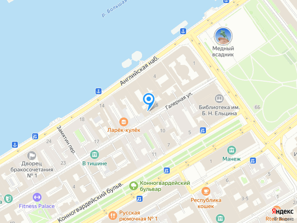 Московский Индустриальный Банк по адресу ул. Галерная, д. 7, лит. А на карте