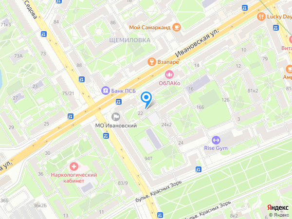 Детский сад 22, Невский район на карте