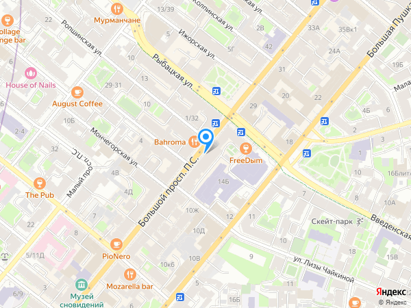 Атмосфера на Большом 25 на карте
