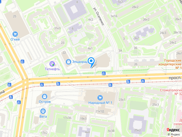 Русский Стандарт по адресу просп. Косыгина, д. 24, корп. 1, лит. А на карте