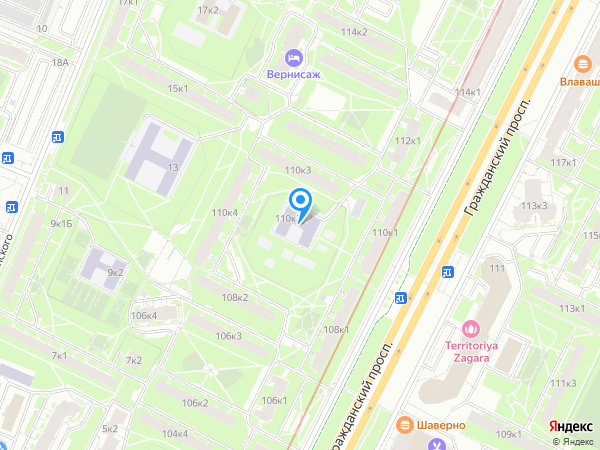 Детский сад 35, Калининский район на карте