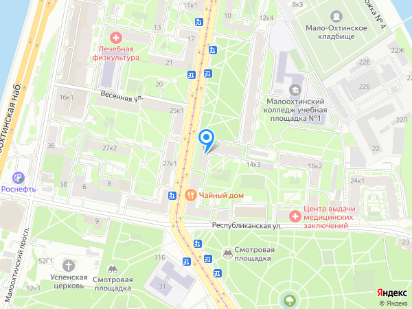 Детский сад 66, Красногвардейский район на карте