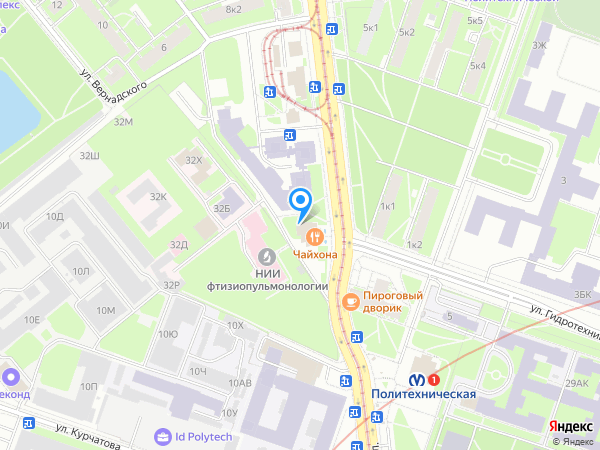 Водопад на карте