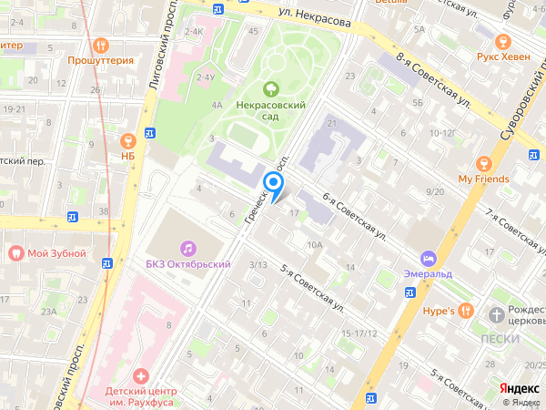 Ринальди на Греческом на карте