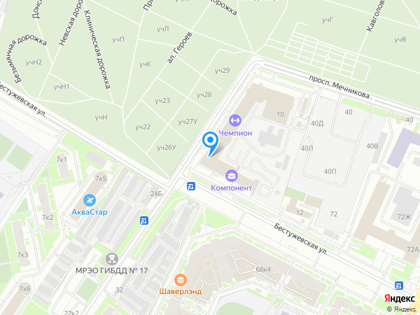 Чистякова Е.В. на карте