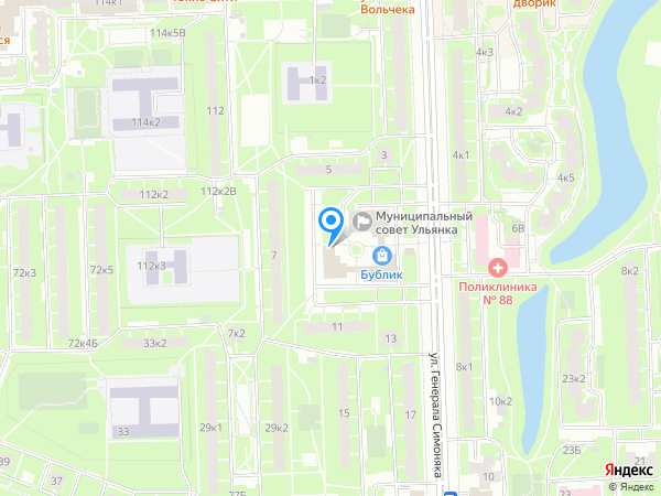 Стоматологический центр Мой Зубной по адресу улица Генерала Симоняка, 9 на карте