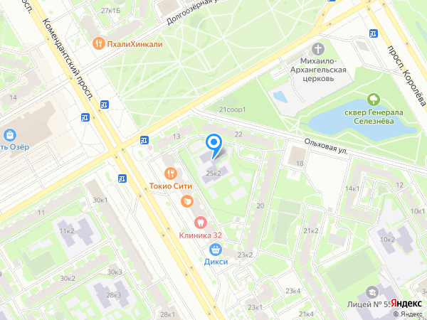 Детский сад 58, Приморский район на карте