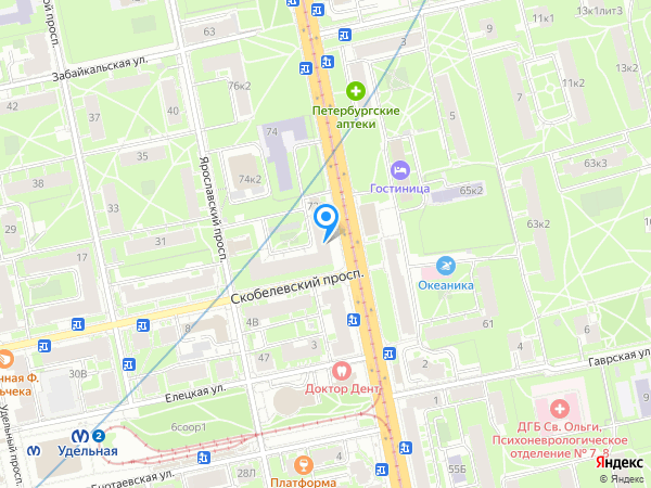 Росбанк по адресу просп. Энгельса, д. 70/1 на карте