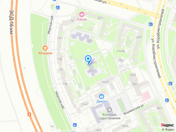 Детский сад 29, Василеостровский район на карте