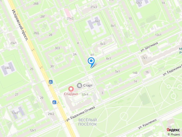 Детский сад 95, Чебурашка, Невский район на карте