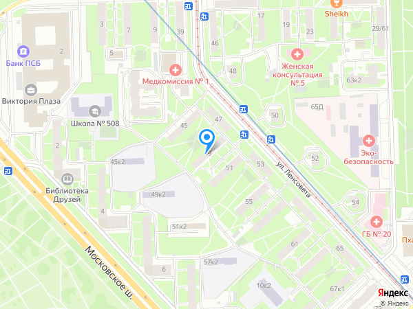 Детский сад 17, Московский район на карте