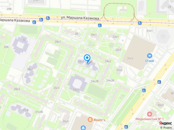 Детский сад 75, Красносельский район на карте
