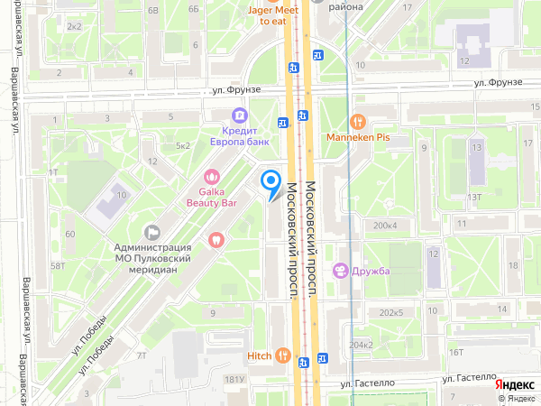 Ситибанк по адресу Московский просп., д. 175, лит. А на карте