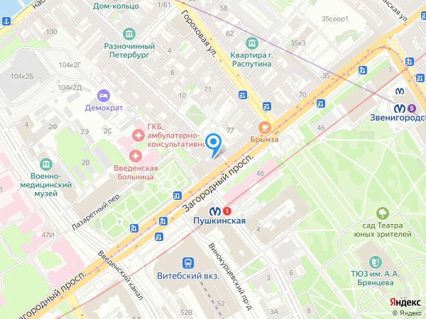 ТРУД, СДЮШОР на карте