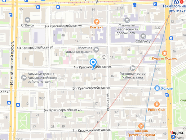 Троицкий на Технологическом на карте