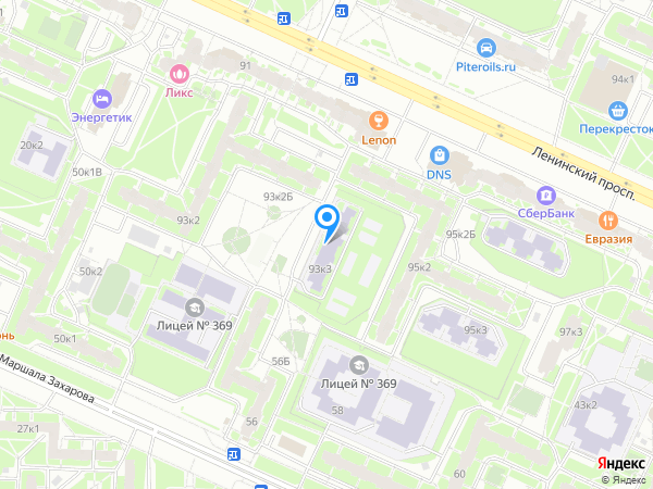Детский сад 64, Красносельский район на карте