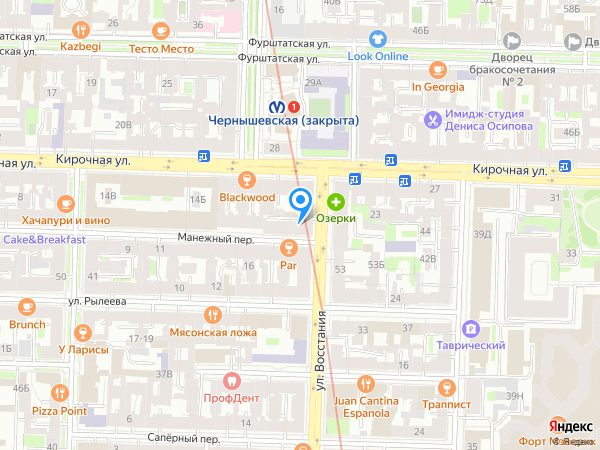 Авеню на карте